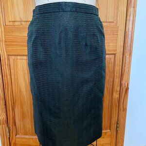 Vintage 1990s Marie St Claire Metallic Brocade Pencil Skirt